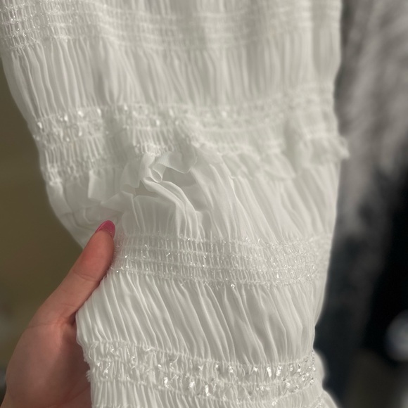 Commense white ruffle midi dress - Picture 8 of 8